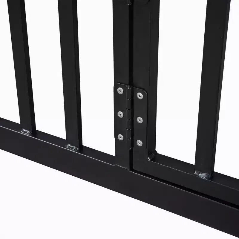 Letto a casetta con struttura in metallo, recinzione e porta – Struttura letto per la camera dei bambini