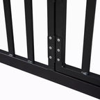 Letto a casetta con struttura in metallo, recinzione e porta – Struttura letto per la camera dei bambini