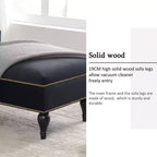 Divano Chaiselongue in Velluto da 147,3 cm – Bracciolo a Destra con Borchie e Gambe Solide