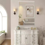 Specchio da Bagno Moderno con Cornice Bianca: Fuori Misura, Alluminio, Montaggio a Parete, Verticale/Orizzontale