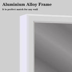 Specchio da Bagno Moderno con Cornice Bianca: Fuori Misura, Alluminio, Montaggio a Parete, Verticale/Orizzontale