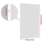 Specchio da Bagno Moderno con Cornice Bianca: Fuori Misura, Alluminio, Montaggio a Parete, Verticale/Orizzontale