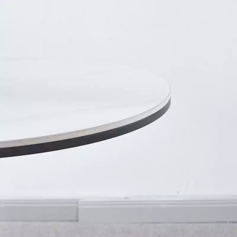 Tavolino da Caffè Tulipano Oro e Bianco 80 cm – Tavolino da Salotto con Base a Pedestallo in Stile Mid-Century