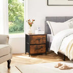 Metal Frame Dresser with Wood Top: 7 Drawers