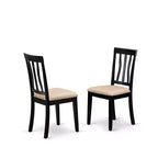 Artistic Solid Wood Dining Chair – Antique Style with Wooden Seat