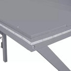 Letto a soppalco da gaming per materasso di circa 137 × 191 cm con scrivania integrata e illuminazione a LED, grigio
