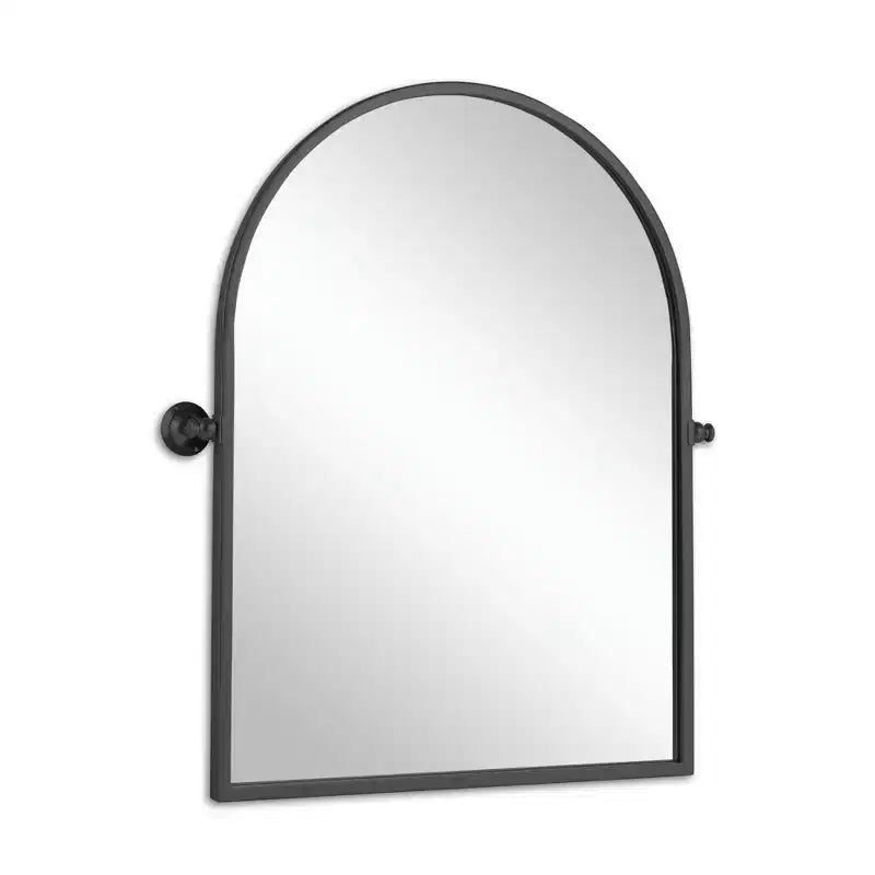 Specchio da Appendere in Ferro Nero Ad Angolo Retto Ad Arco 91x61x4cm