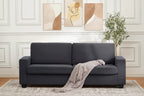 210.8 cm Modern Gray 3-Seater Sofa with Deep Seats and Wide Armrests
