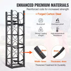 Portabottiglie per Refrigerante per 6 Bombole – Stoccaggio Bombole in Acciaio al Carbonio 32,5 × 33,0 × 119,7 cm
