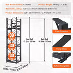 Portabottiglie per Refrigerante per 6 Bombole – Stoccaggio Bombole in Acciaio al Carbonio 32,5 × 33,0 × 119,7 cm