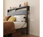 Struttura letto per materasso di circa 97 × 191 cm con luci LED, stazione di ricarica e testiera alta