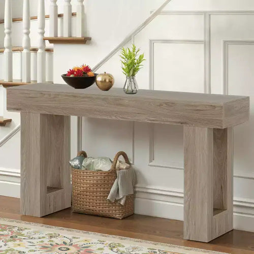 160.0 cm Rustic Country Style Wooden Sofa Table – Entryway Accent Console