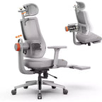 Ergonomic Home Office Chair with Footrest, 4D Armrest & Auto-Following Backrest