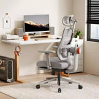 Sedia ergonomica da ufficio con poggiapiedi, braccioli 4D e schienale autoregolante