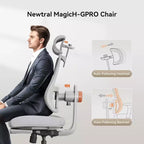 Sedia ergonomica da ufficio con poggiapiedi, braccioli 4D e schienale autoregolante