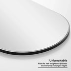 Specchio da parete con cornice in alluminio nero, dimensioni ca. 96,0 × 66,0 cm