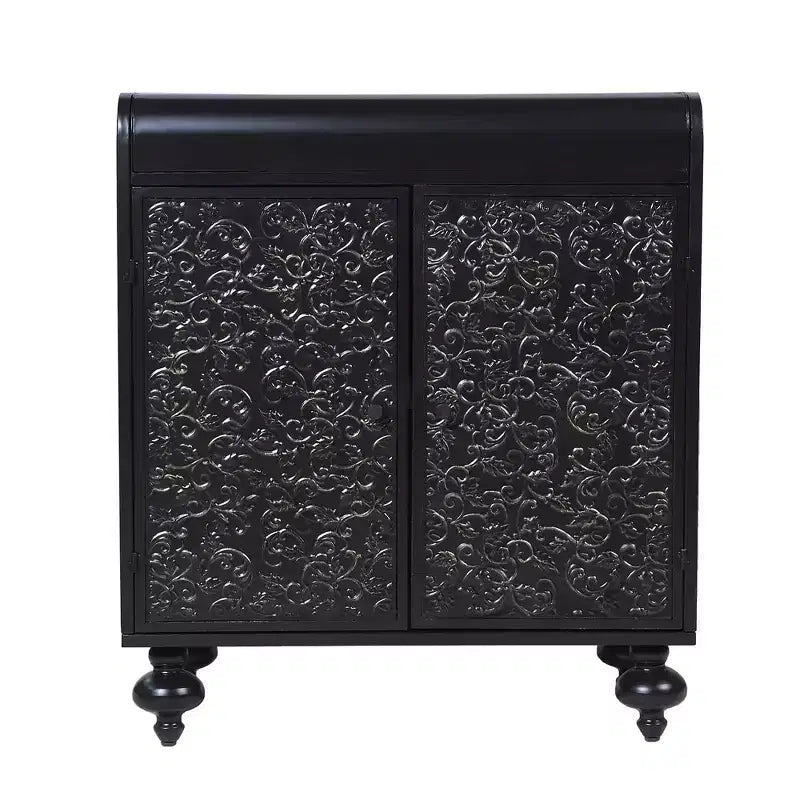Mobiletto d'accento Art con 2 ante – Credenza/Buffet invecchiato con contenitore