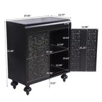 Mobiletto d'accento Art con 2 ante – Credenza/Buffet invecchiato con contenitore