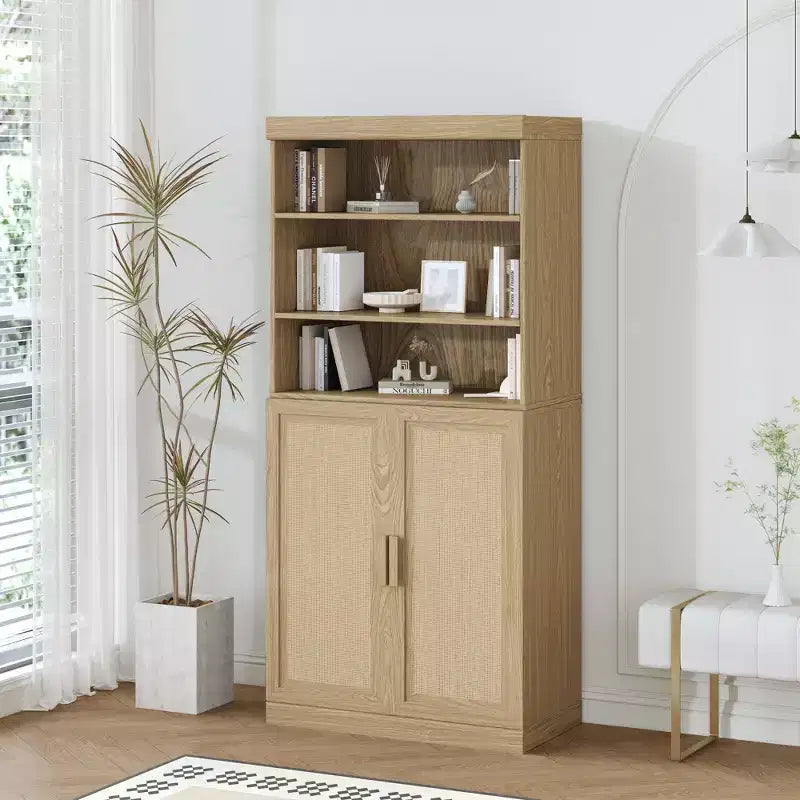 Credenza in Legno con Ripiani Regolabili – Mobile Contenitore Versatile per la Casa