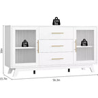 Mobiletto Bar Coffer con 2 Ante in Vetro Scanalato