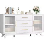 Mobiletto Bar Coffer con 2 Ante in Vetro Scanalato