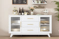 Coffer Bar Cabinet with 2 Fluted Glass Doors