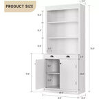 Libreria Alta 180cm con Cassetti, Scaffale con Anta e 2 Cassetti, Librerie in Legno per Casa, Ufficio, Soggiorno