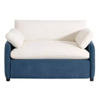 Poltrona singola in ciniglia oversize con seduta profonda e cuscini decorativi