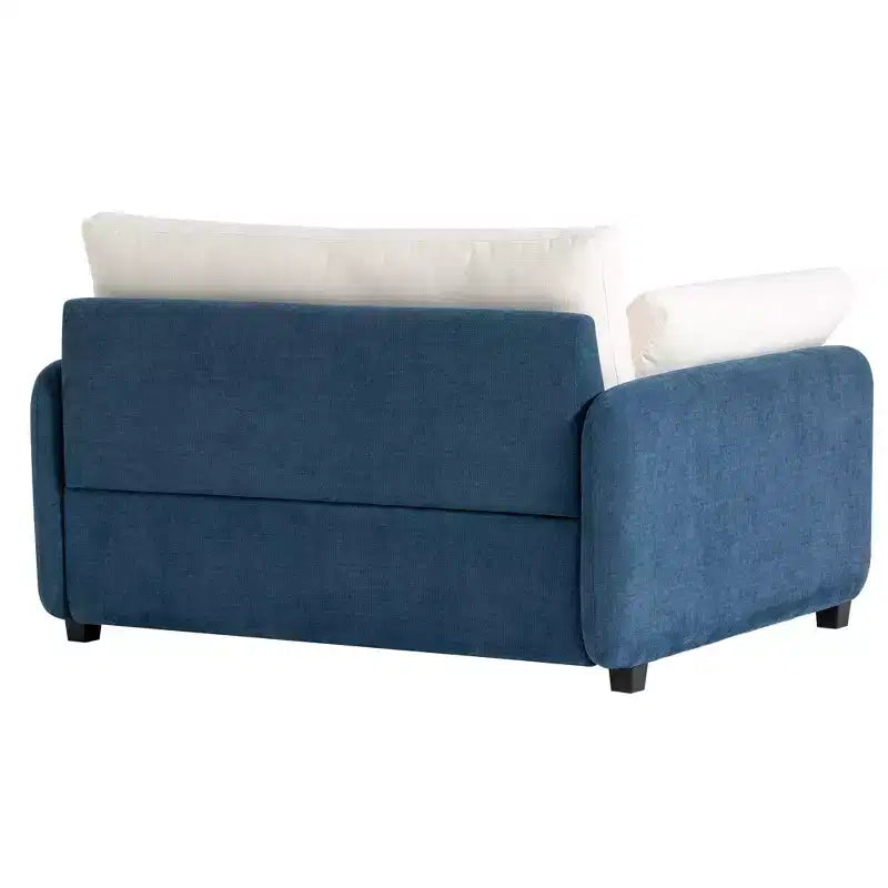 Poltrona singola in ciniglia oversize con seduta profonda e cuscini decorativi