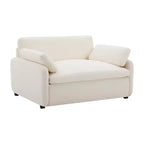 Poltrona singola in ciniglia oversize con seduta profonda e cuscini decorativi