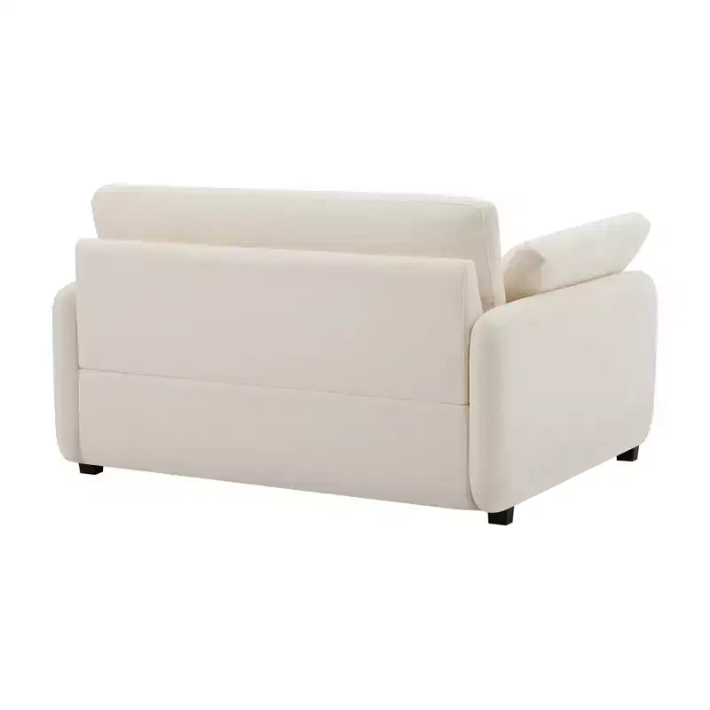 Poltrona singola in ciniglia oversize con seduta profonda e cuscini decorativi