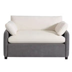 Poltrona singola in ciniglia oversize con seduta profonda e cuscini decorativi