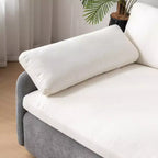 Poltrona singola in ciniglia oversize con seduta profonda e cuscini decorativi