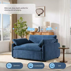 Poltrona singola in ciniglia oversize con seduta profonda e cuscini decorativi