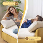 Poltrona singola in ciniglia oversize con seduta profonda e cuscini decorativi