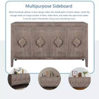Credenza Betsy Antique 149,9 cm in legno con ripiani regolabili – mobile a 4 ante