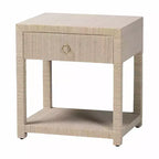 Comodino Nata Bohemian Woven in Erba Naturale con 1 Cassetto