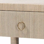 Comodino Nata Bohemian Woven in Erba Naturale con 1 Cassetto