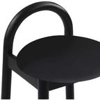 Sgabello Calvin in ecopelle vegana nera – Sgabello da bar e cucina moderno